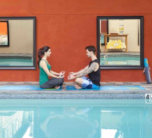 poolside yoga