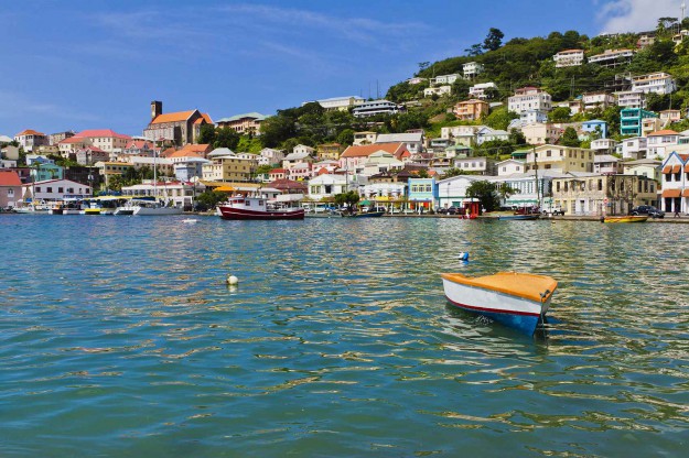 Overview of The Carenage, St. Georges, Grenada W.I